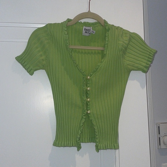 Green Ruffled Short Sleeve from Princess Polly - Picture 2 of 9